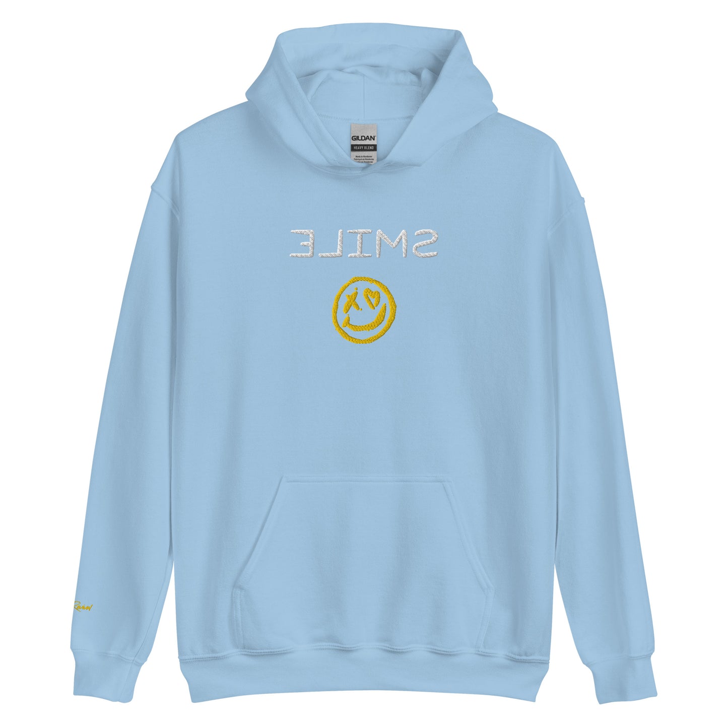 Smile Unisex Hoodie (White & Gold)