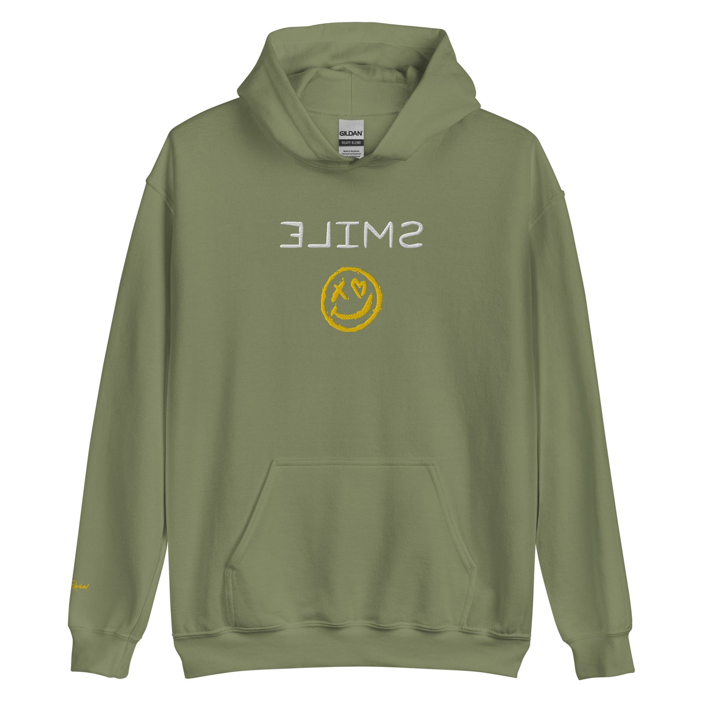 Smile Unisex Hoodie (White & Gold)