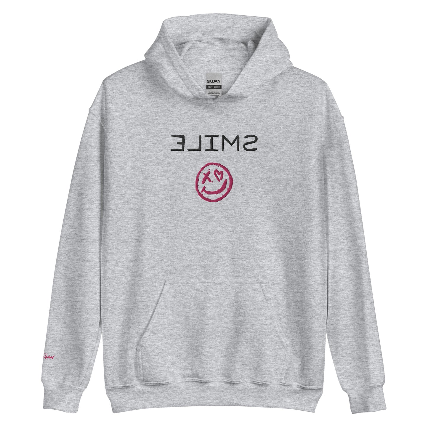 Smile Unisex Hoodie (Black/Pink)